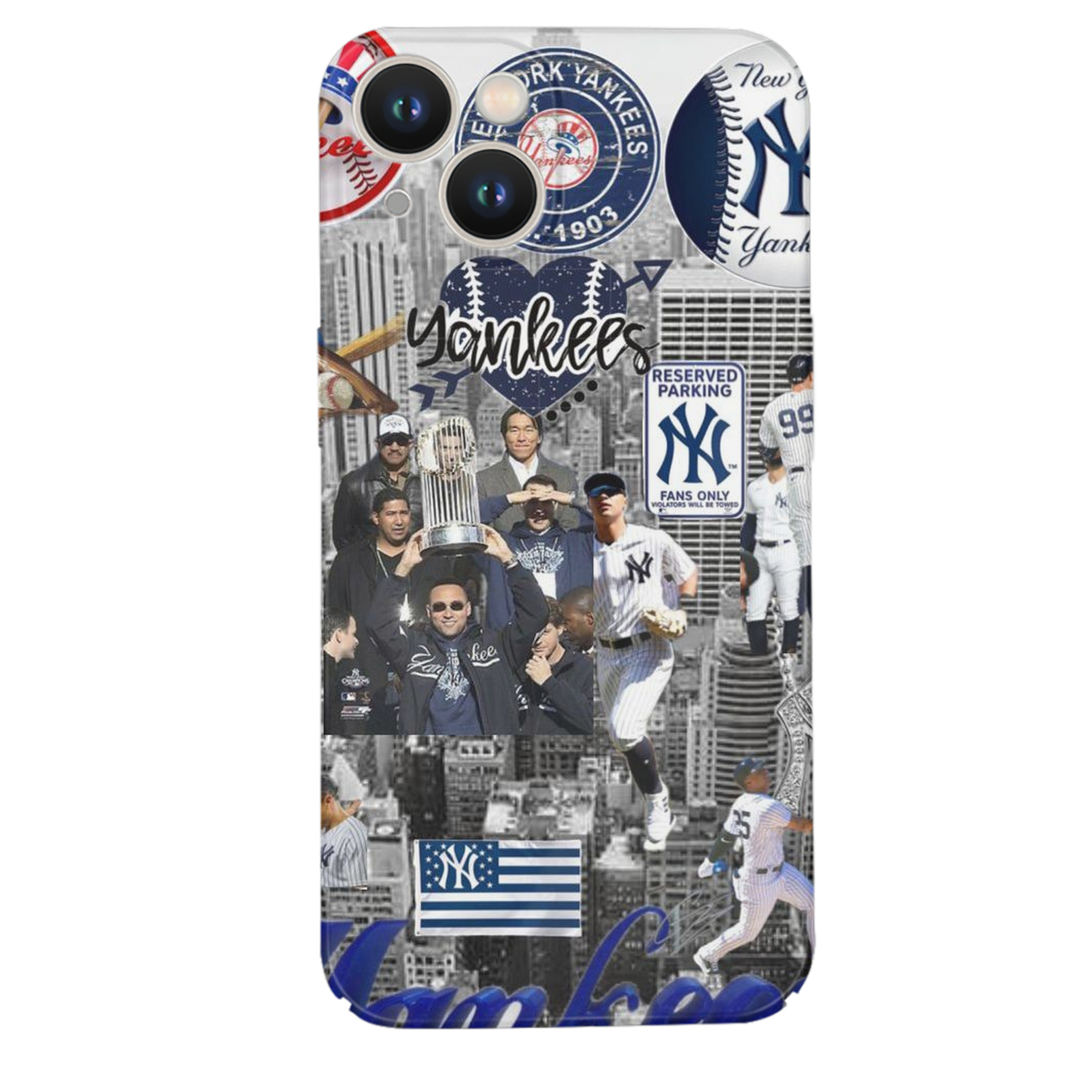 New York Yankees 199 IPhone 14 Series Full-Cover Hard Case – Shockproof With Raised Camera Protection – Precise Cutouts, Wireless Charging Compatible – Durable, Anti-Yellowing, Easy To Clean